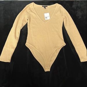 Tan Long sleeve body suit